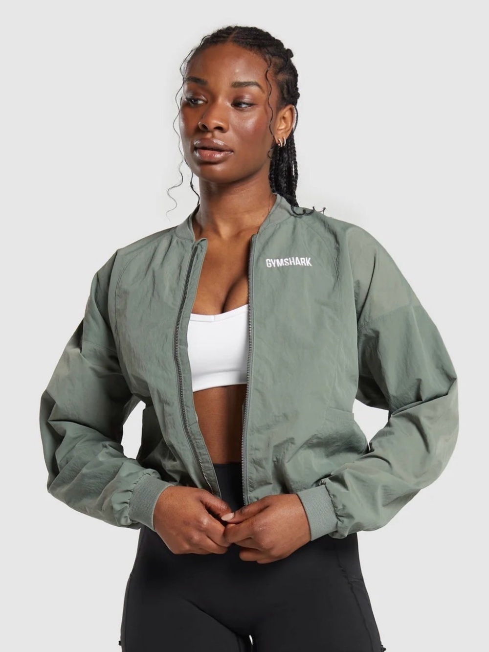 Gymshark Olive Green Women's Bomber Jacket